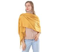 ACNCN Écharpe pashmina en cachemire pour femme - 300 g - Extra large - Épais - Pour l'hiver, Gingembre, 200cm*70cm