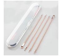 Acné aiguille 4pcs / Set Dual Heads Aiguille d'acné Blackhead Blemish Squeeze Squeeze PIMPLE Extractor Remover Spot Nettoyant Beauty Soins de la peau Outil Set aiguille acné ( Size : 4pcs Rose Gold B