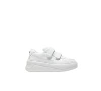 Acne Studios - Baskets blanches en cuir à détail de visage - Femme - Chaussures - Blanc - Taille: 41 EU