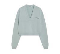 Acne Studios, Femme, Pulls, Vert, Taille: 38 FR Pull en laine à col en V