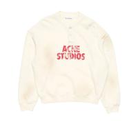 Acne Studios, Femme, Sweatshirts et sweats à capuche, Blanc, Taille: 38 FR Fleece logo sweatshirt
