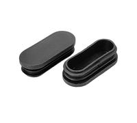 ACNMGDF Embouts de Tube ovales Insert de Bouchon Bouchons de Trou Plastique Noir Embout pour Tige Suspension Creuse en Aluminium,clôture,chaises Table et Pieds de Meubles 4pcs 20x60mm/0.79x2.36in