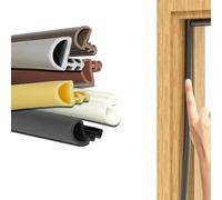 ACNMGDF Joint de porte pour portes, joint en caoutchouc de silicone monté sur la saignée, type d'ampoule demi-cercle, joint de rechange pour grands espaces, installation facile, blanc, 5 m