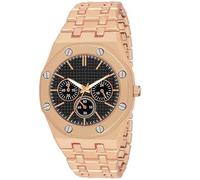 Acnos® Montre analogique carrée de qualité supérieure avec cadran multi cadran multi-ceinture unisexe pour femmes et hommes, Or rose