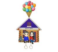 Acntrhm Porte-clés personnalisé pour couple pour la Saint-Valentin, cadeau de pendaison de crémaillère, organisateur d'entrée (Style-04)