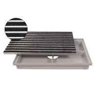 ACO 600x400mm Fußmatte Rips anthrazit mit Bodenwanne Vario Light Schuhabstreifer Abtreter