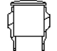 Aco gm x embout galvanisé 100mm avec collier de serrage 570031100