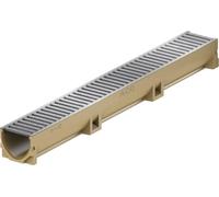 ACO Self® Euroline Caniveau de drainage, y compris grille passerelle galvanisée 1,0 m