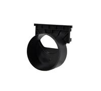 ACO Self Hexaline 2.0 Paroi frontale avec embout, tuyau d'écoulement latéral, caniveau de drainage