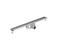 Aco ShowerDrain C caniveau de douche inox sans grille, 70mm de large, siphon 50mm 1185mm de profondeur d'encastrement 92mm avec sortie latérale 2131404