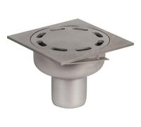 Siphon inox complet - couverture sablée - Showerdrain Eko / sortie verticale /100x100mm ACO
