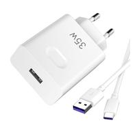 ACOCOBUY 35W Chargeur Rapide et 5A Câble USB C 1m pour Honor 400 Lite Smart | Chargeur Secteur Charge Rapide pour Honor 200 90 70 Lite Magic6 Lite X5c Plus X6b X6c X7c X7b X8c Pad 10 9 X9 X9a X8a P30 P20