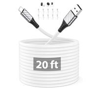 ACOCOBUY Cable USB C 6m/20ft,3A Extra Long Câble USB A vers C Charge Rapide | Charge Type C Cordon de Données pour iPad Air pour Samsung A16 A17 S26 pour Pixel 9a 8 7 pour Mi Smart Camera C301 C400 blanc