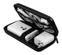 ACOCOBUY Organisateur Accessoires Électroniques, Etui pour Disque Dur Externe 2,5" Pochette Voyage Portable Résistant Aux Chocs Étui de Transport Organiseur de EVA Sac de Power Bank Étui Sac Noir