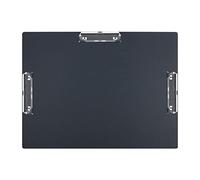 Acocony 1 porte-bloc à trois clips super résistant extra large en plastique PP non fragile 28 x 43 cm Noir, Fourniture de Bureau
