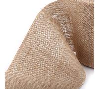 ACOGEDO 10 M Rustique Toile de Jute Toile de Jute Ruban Chemin de Table Arc Fleuriste fabriqué en Matériau de Table Est Toucher Votre Fête ou Bon pour la de Chaise Certains Ne Grattent Pas la (15 cm)