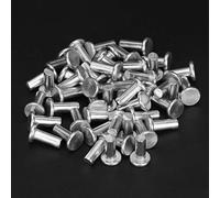 ACOGEDO 100pcs Flat Head Solid Aluminum Rivets Durable for Various (M4*16)