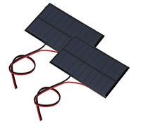 ACOGEDO 2 Pièces Système de Module de Panneau Solaire Batterie DC5V 250mA avec Longueur de Câble 30cm/11 8in Alimenter Le Panneau Solaire Large et CMini SolairePanneau ExtérieurPanneau de Cellules