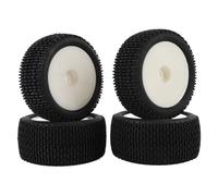 ACOGEDO 4 Pièces 1/10 RC Pneus de Roue Tout-Terrain Pneus Universels pour Raider 10 BLS pour MJX pour pour Rlaarlo 1/12 Blanc Tels Que pour la Marque et pour la Route Universal Off (White)
