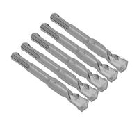 ACOGEDO 5 Pièces Foret à Percussion Pointe en Carbure cémenté Spirale 2 Cannelures Foret à Percussion pour Pierre de Brique 110mm 14mm/0 55in Diamètre Ont Bon pour à Marteau BiCarbide Tip (14mm)