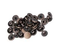 ACOGEDO 50 Ensemble de Boutons à Pression en Laiton Pur Accessoires de Décoration de Bagages en Tissu Rond le Volet à Quatre Boutons (10mm)