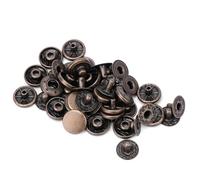ACOGEDO 50 Ensemble de Boutons à Pression en Laiton Pur Accessoires de Décoration de Bagages en Tissu Rond le Volet à Quatre Boutons (12,5 mm)