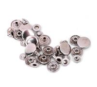 ACOGEDO 50 Ensemble de Boutons à Pression en Laiton Pur Accessoires de Décoration de Bagages en Tissu Rond le Volet à Quatre Boutons (15mm)