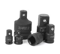 ACOGEDO 6 Pièces/ensemble d'adaptateurs de Réducteur de Convertisseur de Douille à Impact 1/2in 1/4in 3/8in 3/4in et Résistance élevée à la Chaleur de l'acier Excellent Ming forgé de Précision