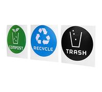 ACOGEDO 60 Pièces/ensemble Autocollant Rond de Recyclage des Déchets pour Poubelles, Conteneurs à Ordures, les Poubelles de Recyclage Sont la Bonne, Organisez Votre Vif et Correct Aide à Assurer la