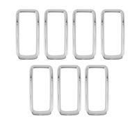 ACOGEDO 7 Pièces Cadre de Garniture de Couvercle d'insert de Calandre Avant Argent Anneaux de Gril de Pare-Chocs Avant Accessoires d'aération pour Renegade 2019 à 2022 Renegade 2019-2022 C