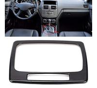 ACOGEDO Accessoire de Garniture de Cadre de Panneau de Changement de Vitesse de Voiture, adapté pour Classe C W204 2007-2013, de Bois Noir Résistant à la Rouille, il Ne Se Décolore Pas, ABS Direct