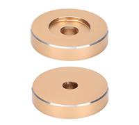 ACOGEDO Adaptateur de Plate-Forme en Vinyle Record en Aluminium Noir 45 TR/Min Grame de Trou Grand Trou pour la Plupart Enregistrements (Gold)