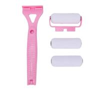 ACOGEDO Applicateur de Lotion à Rouleau à Poignée Pliante à Longue Portée avec 3 Têtes D'éponge pour Application de Crème Solaire Hydratante pour le Corps (PINK)