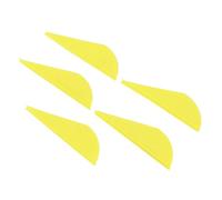 ACOGEDO Aubes de Gravure en Plastique en Forme de Goutte, 5 Pièces, pour Bricolage, Flèches de Ciblage de Tir à l'arc (Yellow)