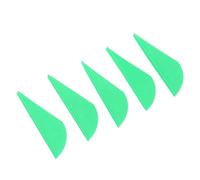 ACOGEDO Aubes de Gravure en Plastique en Forme de Goutte, 5 Pièces, pour Bricolage, Flèches de Ciblage de Tir à l'arc (Green)
