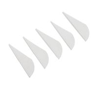 ACOGEDO Aubes de Gravure en Plastique en Forme de Goutte, 5 Pièces, pour Bricolage, Flèches de Ciblage de Tir à l'arc (White)