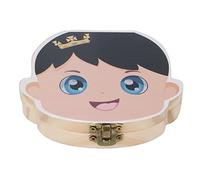 ACOGEDO Babe de Dents en Bois Enfants Keepsake Organisateur avec des Trous Individuels pour le Stockage des Dents Primaires, un Matériau en Bois Résistant à la Corrosion, des étiquettes Anglaises