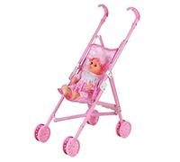 ACOGEDO Bébé Poupée avec Chariot Ensemble bébé Poupée Poussette Jouet Semblant Ensemble de Jouets pour Les Enfants mais Ceci de Soin Seulement Votre éducatif avec Pas avec avec Chariot EnsembleBaby