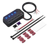 ACOGEDO Bloc de Fusibles à 4 Voies, Boîte à Fusibles à Haut Rendement 20 A avec Indicateur LED pour Voiture Moto RV Camion 12 V DC