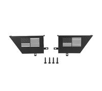 ACOGEDO Boîte de Rangement de Porte Avant en Métal, Poche de Rangement Intérieure Noire avec Conception de Face Avant de Grille pour JK 2007 2018, Construction Métallique Robuste Peu