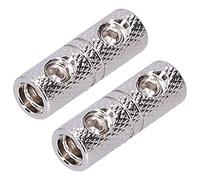 ACOGEDO Borne d'extension de Coupleur de Cordon d'alimentation de Calibre 8, 2 Pièces, avec Vis de Réglage Surdimensionnées pour Le Câblage de l'amplificateur de Voiture, Jonction de Fil plaqué