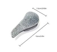 ACOGEDO Brosse à Cheveux Anti-Statique étincelant un Peigne de Massage Démêlant avec une Technologie Libre Statique pour les Types de Cheveux en doré (SILVER)