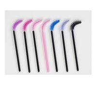 ACOGEDO Brosse à Cils, Mini Brosse de Maquillage Spirale Jetable et Flexible pour Cils et Sourcils, Courbure Ajustable, Douce et ferme. (Baguette rose Tête de noire)