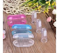 ACOGEDO Brosse à Dents en Silicone pour Enfants avec étui Brosse à Langue Outil pour la cavité Buccale Langue Orale Aide une à Dents à Doigt à à Doigts à pour bébé à pour bébé Dent de