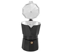 ACOGEDO CafetièreCafetière en AluminiumCafetière en AluminiumOutil à CaféCoffee Acces Cafetière en Aluminium à 3 Tasses de 150 Ml pour la Maison et le Bureau, Facile à Utiliser et au Bureau (BLACK)