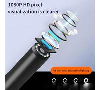 ACOGEDO Caméra Endoscopique avec Lumière, Endoscope HD 1080P avec écran LCD 5 Pouces, Support de 8 Lumières LED Réglables, Caméra d'inspection à Double Objectif avec Cordon Rigide de 16,4 Pieds,