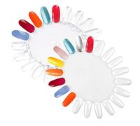 ACOGEDO Carte de Présentation de 20 Vernis à Ongles, Nuancier Transparent avec Autocollants pour la Création et la Gravure de Nail art. (20 grilles transparentes)