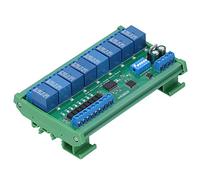 ACOGEDO Carte Relais 8 Entrées 8 Sorties Module d'extension PLC DIN35 24 V N4D8B08?R avec Débits en Bauds Sélectionnables pour l'automatisation Industrielle