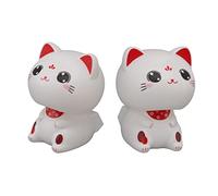 ACOGEDO Chat Mignon Ornement Lumière Solaire Induction Plastique Chat Porte-Bonheur pour Restaurants Tableau de Bord de Voiture avec de Grands Yeux Tel Quel comme dans la Chambre Beau affiché (aux