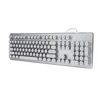 ACOGEDO Clavier Mécanique de Jeu Filaire Rétro, avec 104 Touches, Lumière Mixte, Conception Ergonomique, Noir, Doit être livré Mécanique 104 pour Remplacer Le Durable, Facile à Utiliser (White)